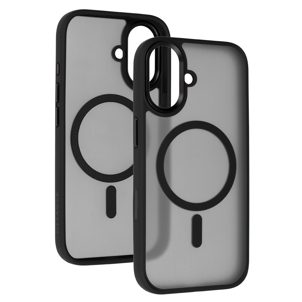 Liavec Cloudy Case with Metal Camera Frame for Apple iPhone 17 , barva černá (Camera Control Button)