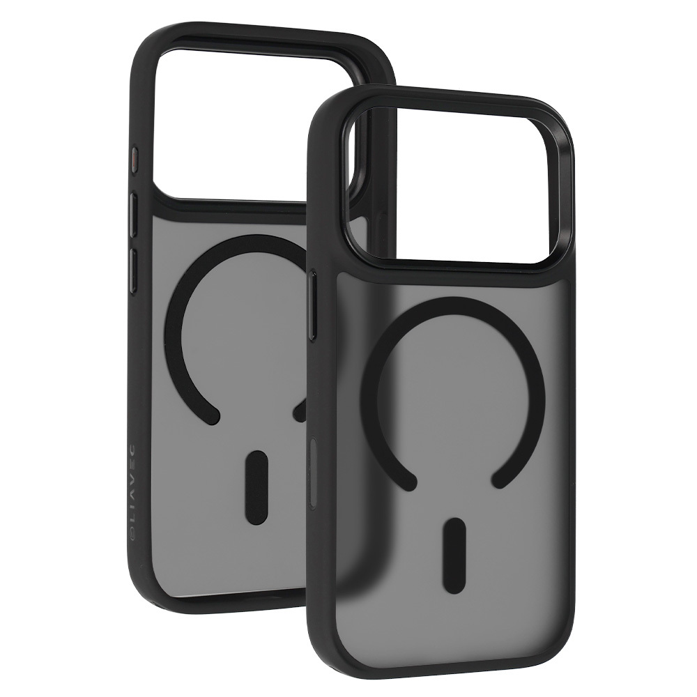 Liavec Cloudy Case with Metal Camera Frame for Apple iPhone 17 Pro , barva černá (Camera Control Button)