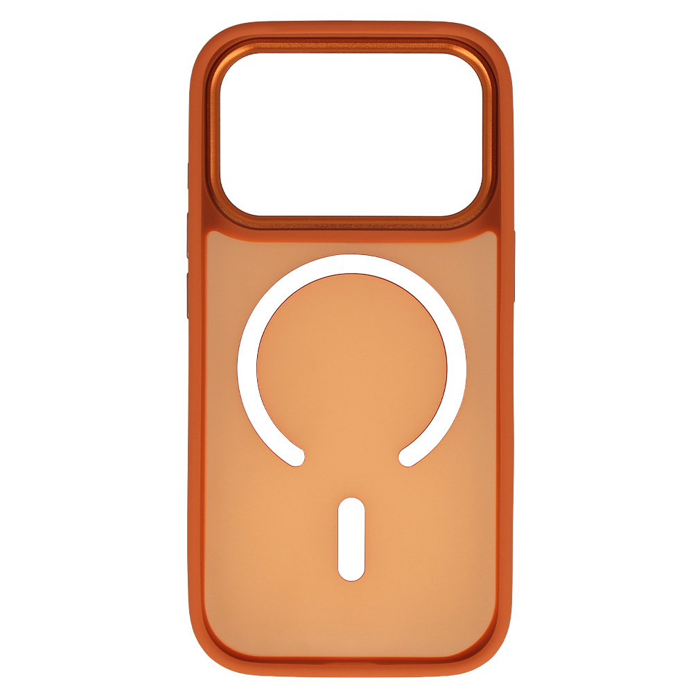 Liavec Cloudy Case with Metal Camera Frame for Apple iPhone 17 Pro Max orange (Camera Control Button)