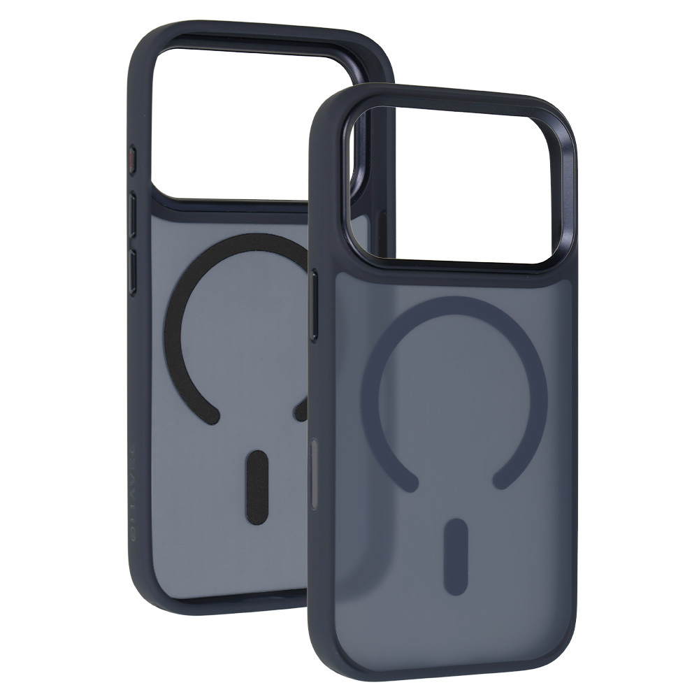 Liavec Cloudy Case with Metal Camera Frame for Apple iPhone 17 Pro Max , barva modrá (Camera Control Button)