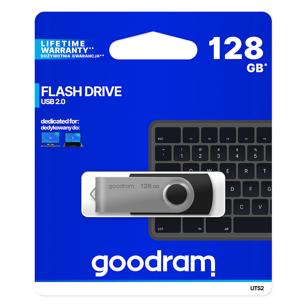 Pendrive GOODRAM UTS2 -  128GB USB 2.0 Czarny