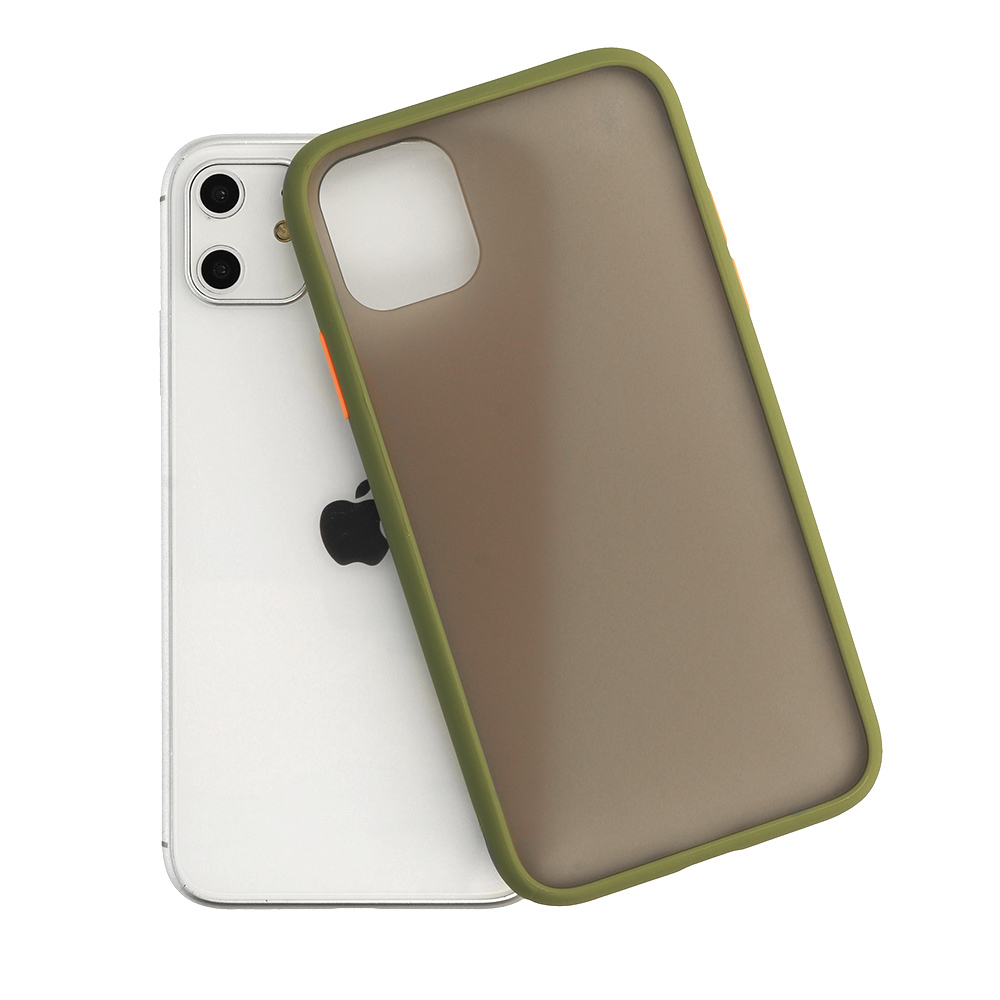 Vennus Color Button Bumper do Iphone 12 Mini Oliwkowy
