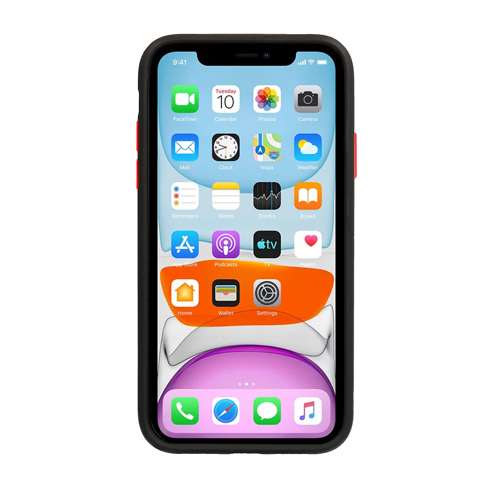 Vennus Color Button Bumper do Xiaomi Redmi 9 Czarny