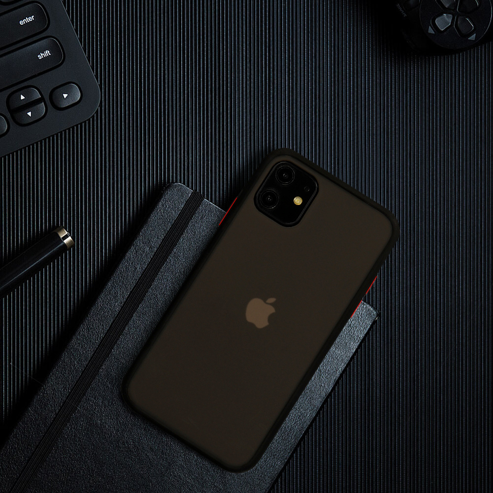 Vennus Color Button Bumper do Xiaomi Redmi 9 Czarny