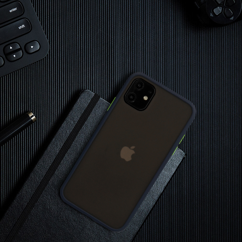 Vennus Color Button Bumper do Xiaomi Redmi 9 Granatowy