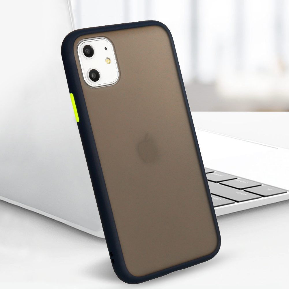 Vennus Color Button Bumper do Xiaomi Redmi 9 Granatowy