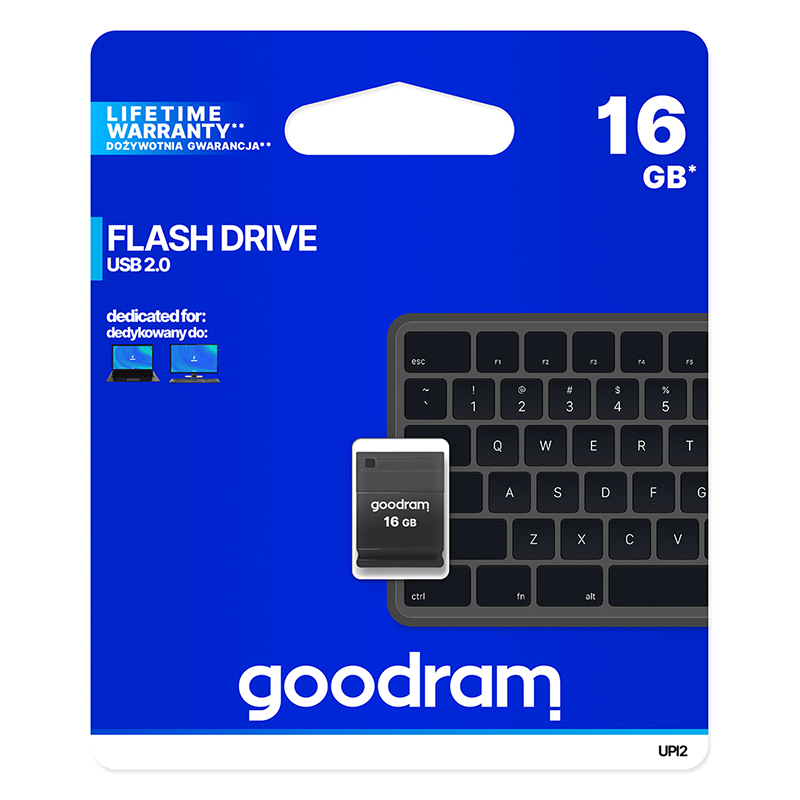 Pendrive GOODRAM UPI2 -  16GB USB 2.0 Czarny