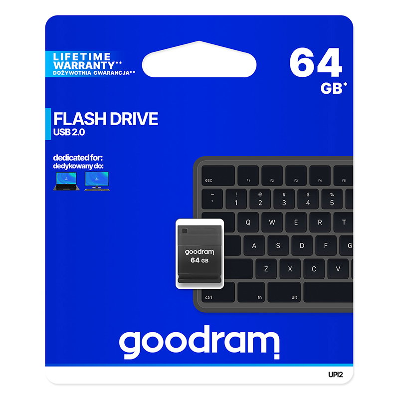 Pendrive GOODRAM UPI2 -  64GB USB 2.0 Czarny