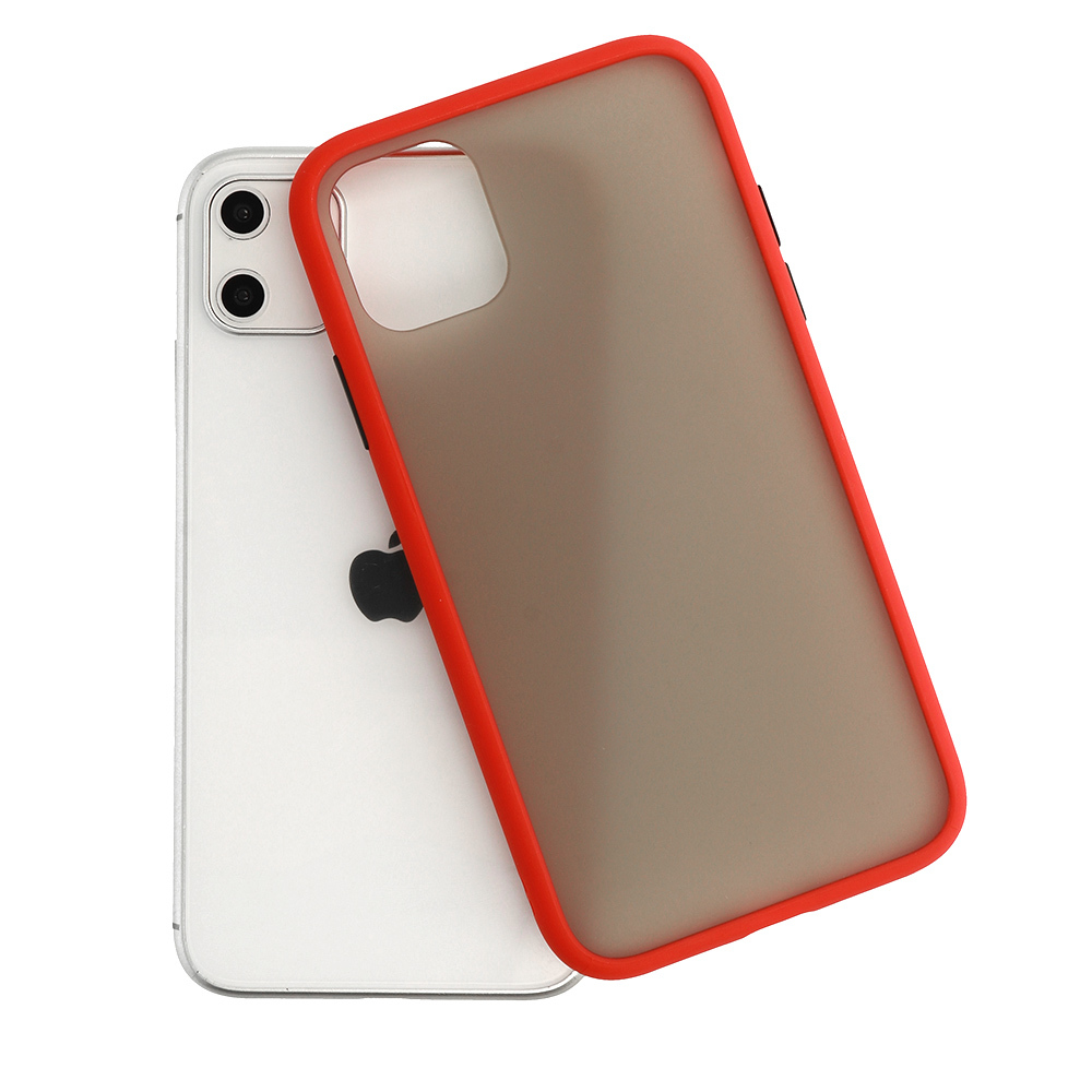 Vennus Color Button Bumper do Samsung Galaxy S21 Plus Czerwony