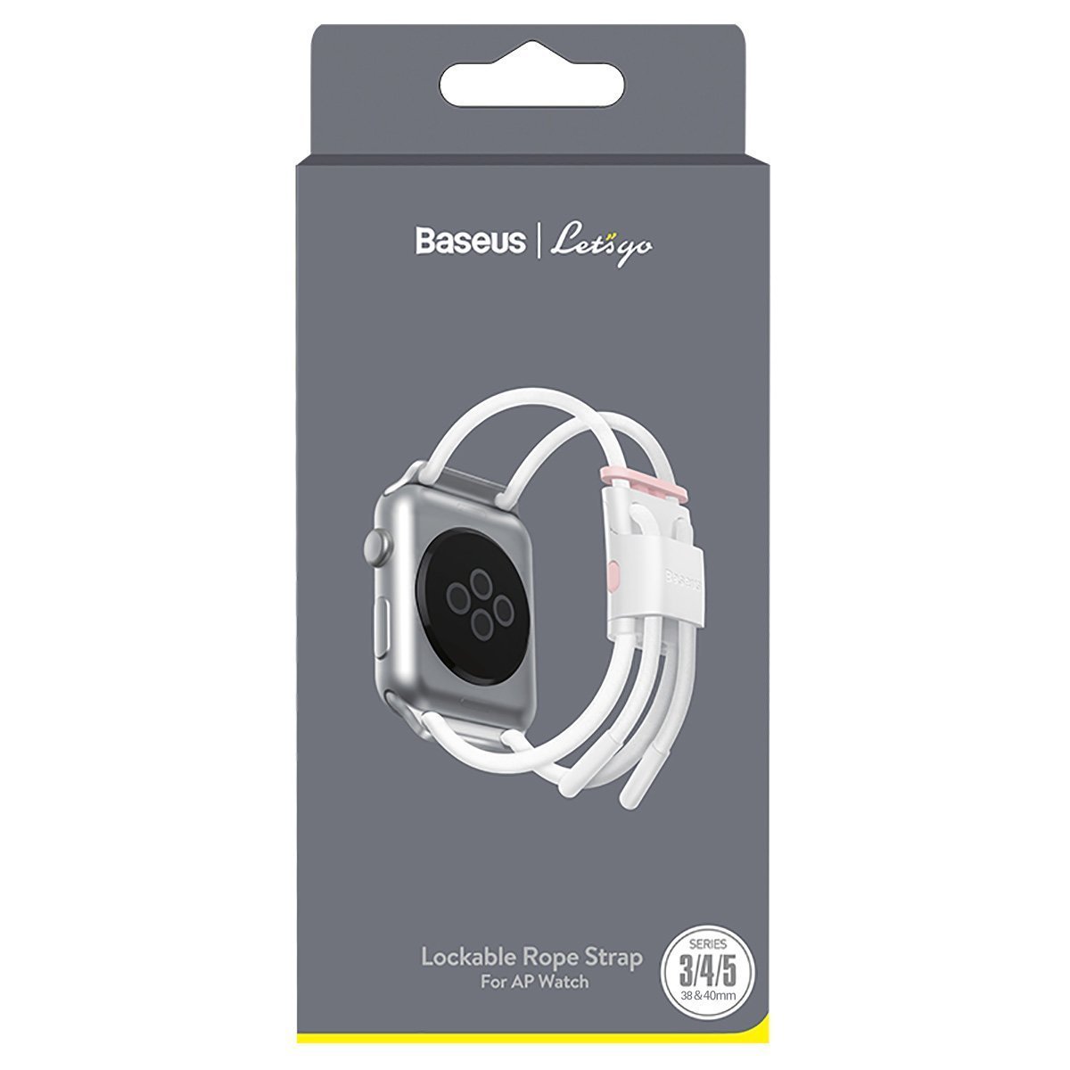 Baseus Adjustable sports strap Let s Go for Apple Watch 3 4 5 6 SE 38 40mm LBAPWA4 A24 White pink Toptel Akcesoria GSM