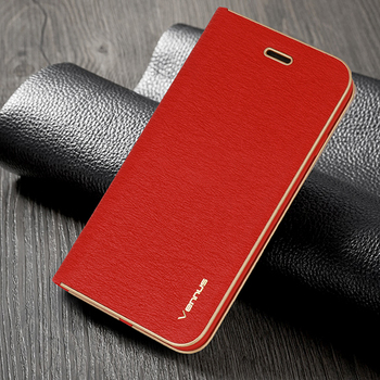 Kabura Vennus Book z ramką do Iphone 13 Pro czerwona