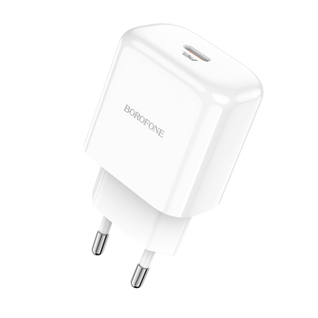 Borofone Ładowarka sieciowa BN3 Premium - Typ C - QC 3.0 PD 2.0 20W biała
