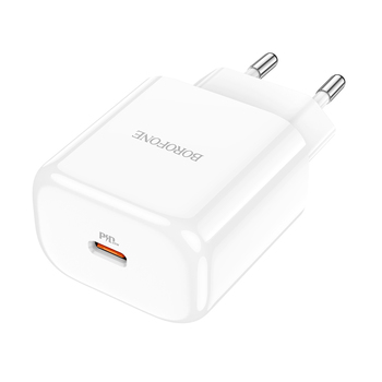 Borofone Ładowarka sieciowa BN3 Premium - Typ C - QC 3.0 PD 2.0 20W biała