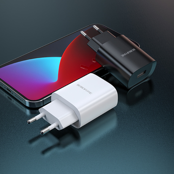 Borofone Ładowarka sieciowa BN1 Innovative - USB - 2,1A z kablem USB na Typ C biała