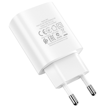 Borofone Ładowarka sieciowa BN1 Innovative - USB - 2,1A z kablem USB na Typ C biała