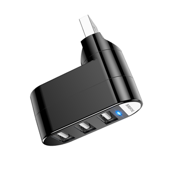 Borofone Rozdzielacz gniazda USB DH3 - USB na 3xUSB - czarny