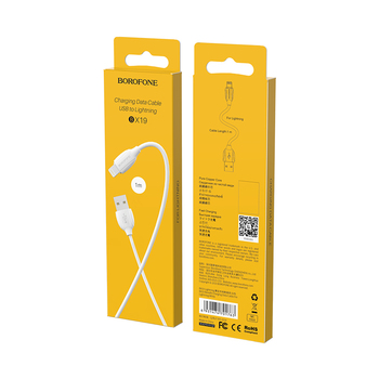 Borofone Cable BX19 Benefit - USB to Lightning - 2,4A 1 metre white