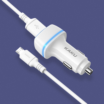 KAKU Ładowarka samochodowa KSC-528 Shengyu - 2xUSB - 2,8A z kablem USB na Micro USB czarna