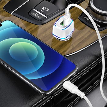 KAKU Ładowarka samochodowa KSC-528 Shengyu - 2xUSB - 2,8A z kablem USB na Micro USB czarna