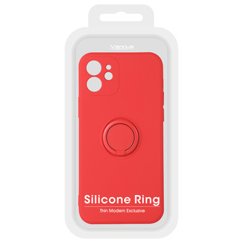 Vennus Silicone Ring do Iphone 12 Pro Max Czerwony