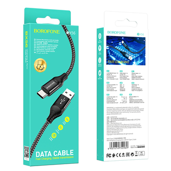 Borofone Cable BX56 Delightful - USB to Type C - 3A 1 metre black