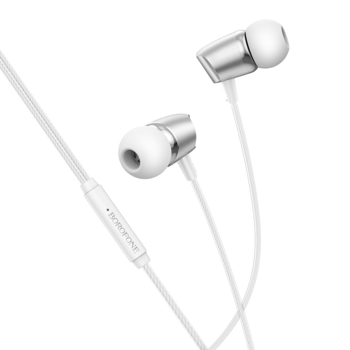 Borofone Earphones BM66 New Sound with microphone silver