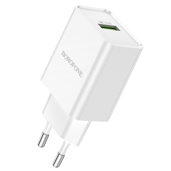 Borofone Wall charger BN5 Jingrui - USB - QC 3.0 18W white
