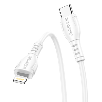Borofone Kabel BX51 Triumph - Typ C na Lightning - 2,4A 1 metr biały