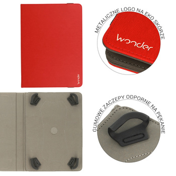 Wonder Leather Tablet Case 10 cali czerwone