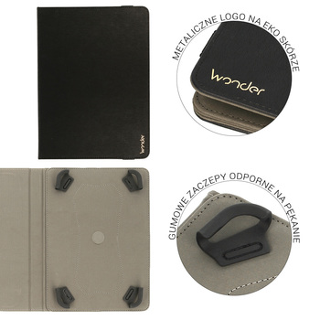 Wonder Leather Tablet Case 10 cali czarne