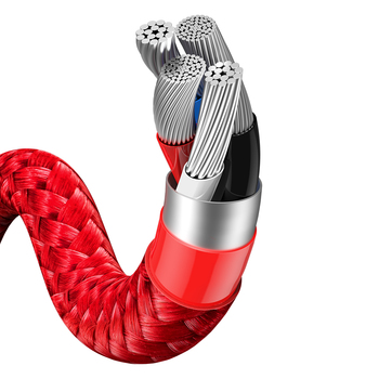 Baseus Cable Year of the Tiger 3 in 1 - USB to Type C, Lightning, Micro USB - 3,5A 1,2 metres (CASX010009) red