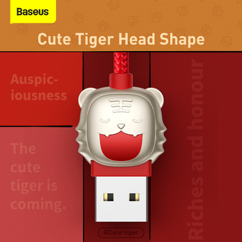 Baseus Cable Year of the Tiger 3 in 1 - USB to Type C, Lightning, Micro USB - 3,5A 1,2 metres (CASX010009) red