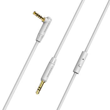 Borofone Kabel BL5 - jack 3,5mm na jack 3,5mm - kątowy z mikrofonem 1 metr szary