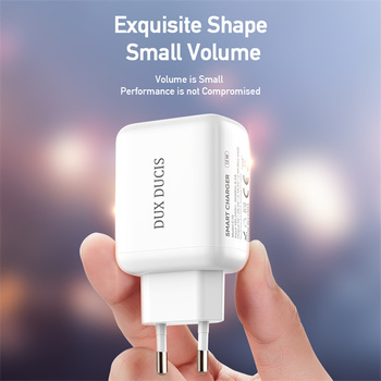 Ładowarka sieciowa Dux Ducis C10 - 2xUSB - 12W 2,4A biała