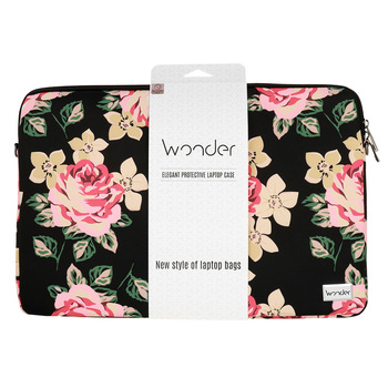 Wonder Sleeve Laptop 13-14 cali róże czarne