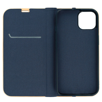 Kabura Book z ramką do Iphone 12 granatowa
