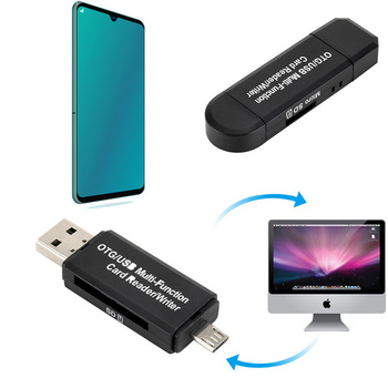 Czytnik kart CR03 OTG Micro SD + SD - Micro USB + USB