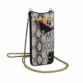 TOREBKA SNAKE Etui Skórzane do IPHONE XS MAX Biała