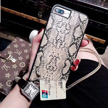 BAG - SNAKE Leather Case - IPHONE XS MAX Grey