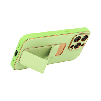 TEL PROTECT Leather Luxury Stand Case do Samsung Galaxy S22 Plus Miętowy