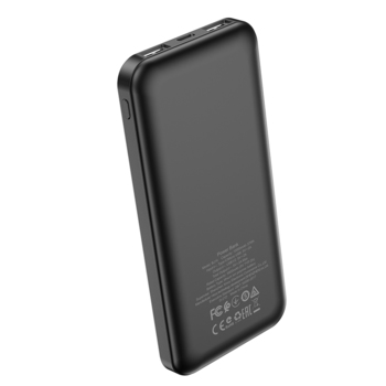 Borofone Power Bank 10000mAh BJ14 Freeway - 2xUSB - czarny