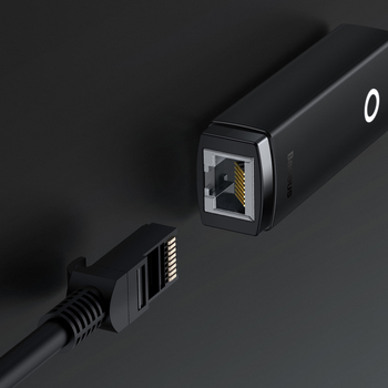 Baseus Adapter Lite Series - USB na RJ45 - 1000 Mbps (WKQX000101) czarny