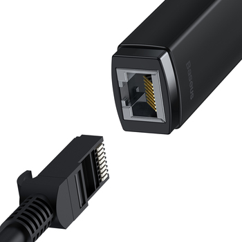 Baseus Adapter Lite Series - USB na RJ45 - 100 Mbps (WKQX000001) czarny