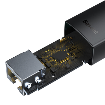 Baseus Adapter Lite Series - Typ C na RJ45 - 100 Mbps (WKQX000201) czarny