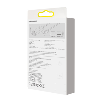 Baseus Adapter Lite Series - USB na RJ45 - 1000 Mbps (WKQX000102) biały
