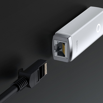 Baseus Adapter Lite Series - USB na RJ45 - 1000 Mbps (WKQX000102) biały