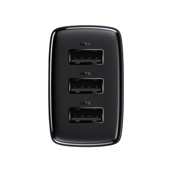 Baseus Ładowarka sieciowa Compact - 3xUSB - 17W (CCXJ020101) czarna