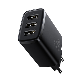 Baseus Ładowarka sieciowa Compact - 3xUSB - 17W (CCXJ020101) czarna
