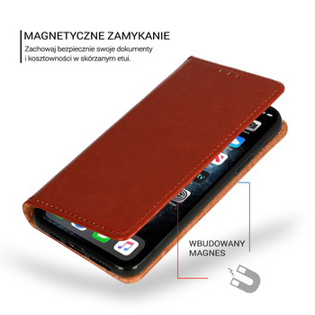 Kabura pozioma BOOK SPECIAL do XIAOMI REDMI NOTE 11 PRO/NOTE 11 PRO 5G BRĄZOWA