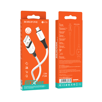 Borofone Cable BX79 - USB to Micro USB - 2,4A 1 metre white